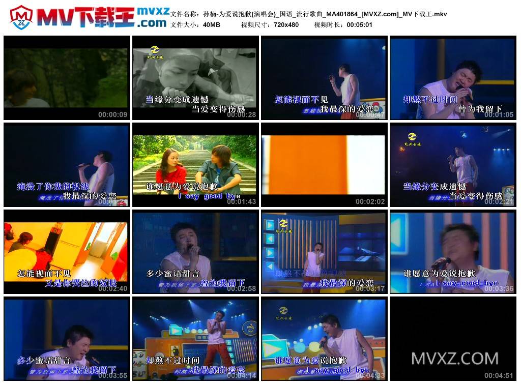 孙楠-为爱说抱歉(演唱会)_国语_流行歌曲_MA401864